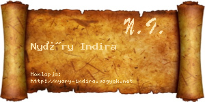Nyáry Indira névjegykártya